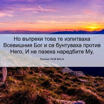 Picture 06 - Псалми 78:56 BULG - Но въпреки това те - Bible Verse Picture