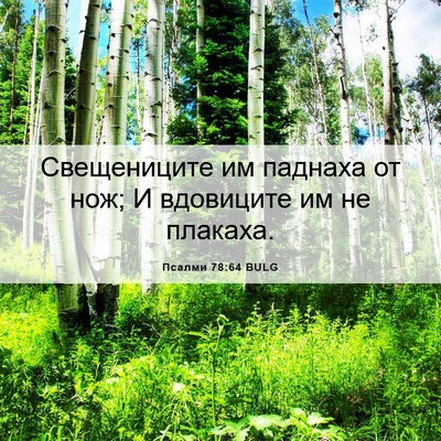 Picture 06 - Псалми 78:64 BULG - Свещениците им паднаха от - Bible Verse Picture