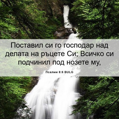 Picture 06 - Псалми 8:6 BULG - Поставил си го господар - Bible Verse Picture