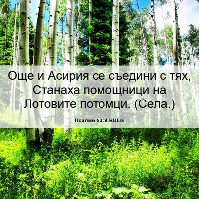 Picture 06 - Псалми 83:8 BULG - Още и Асирия се съедини с - Bible Verse Picture