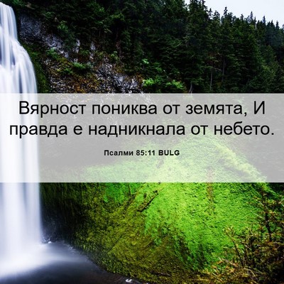 Picture 06 - Псалми 85:11 BULG - Вярност пониква от земята, - Bible Verse Picture