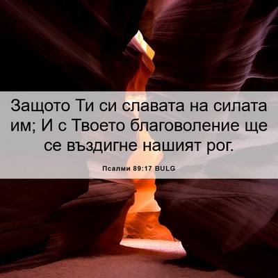 Picture 06 - Псалми 89:17 BULG - Защото Ти си славата на - Bible Verse Picture