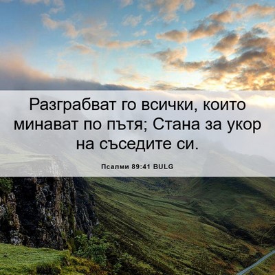 Picture 06 - Псалми 89:41 BULG - Разграбват го всички, - Bible Verse Picture