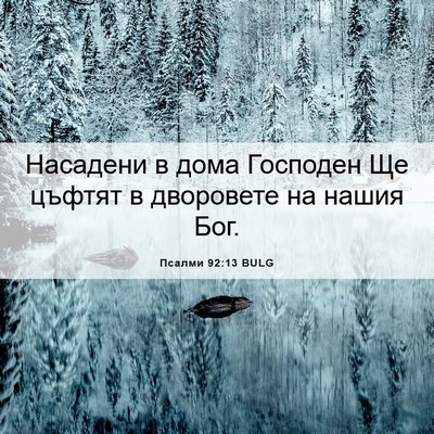 Picture 06 - Псалми 92:13 BULG - Насадени в дома Господен - Bible Verse Picture