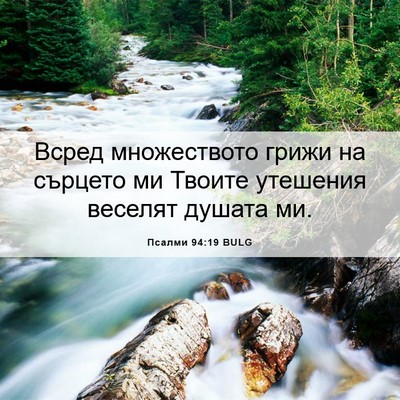 Picture 06 - Псалми 94:19 BULG - Всред множеството грижи на - Bible Verse Picture
