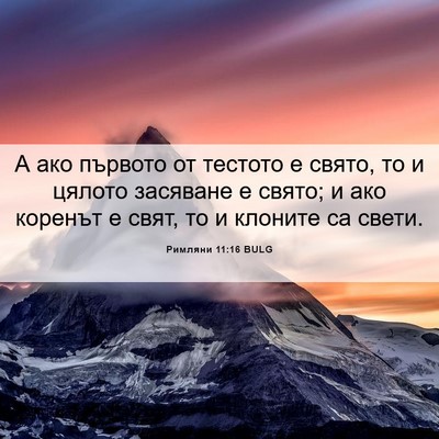 Picture 06 - Римляни 11:16 BULG - А ако първото от тестото е - Bible Verse Picture