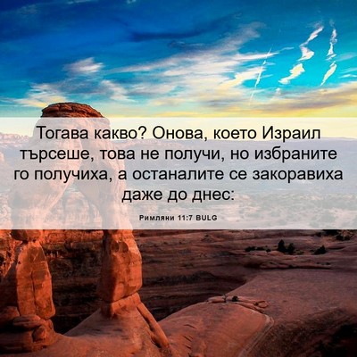 Picture 06 - Римляни 11:7 BULG - Тогава какво? Онова, което - Bible Verse Picture