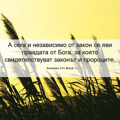 Picture 06 - Римляни 3:21 BULG - А сега и независимо от - Bible Verse Picture