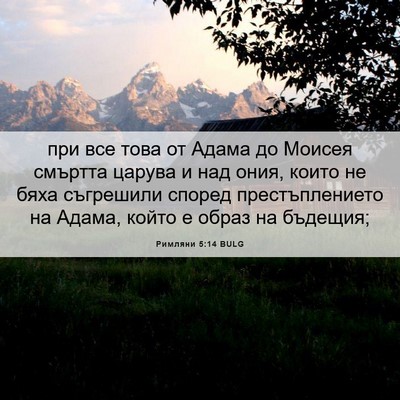 Picture 06 - Римляни 5:14 BULG - при все това от Адама до - Bible Verse Picture