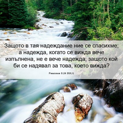 Picture 06 - Римляни 8:24 BULG - Защото в тая надеждание - Bible Verse Picture
