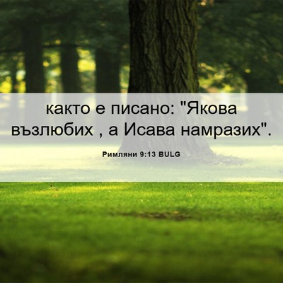 Picture 06 - Римляни 9:13 BULG - както е писано: 