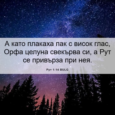 Picture 06 - Рут 1:14 BULG - А като плакаха пак с висок - Bible Verse Picture