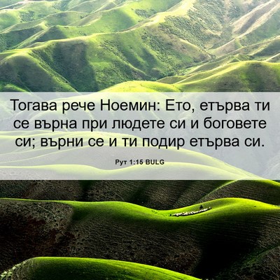 Picture 06 - Рут 1:15 BULG - Тогава рече Ноемин: Ето, - Bible Verse Picture