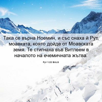 Picture 06 - Рут 1:22 BULG - Така се върна Ноемин, и със - Bible Verse Picture