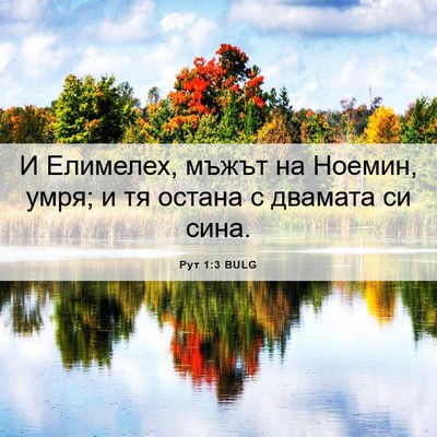 Picture 06 - Рут 1:3 BULG - И Елимелех, мъжът на - Bible Verse Picture