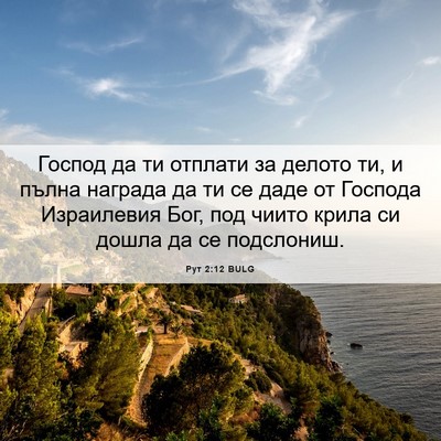 Picture 06 - Рут 2:12 BULG - Господ да ти отплати за - Bible Verse Picture