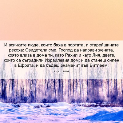 Picture 06 - Рут 4:11 BULG - И всичките люде, които бяха - Bible Verse Picture