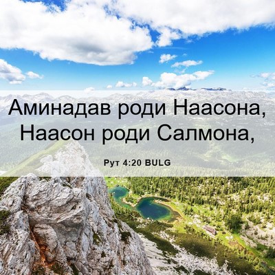 Picture 06 - Рут 4:20 BULG - Аминадав роди Наасона, - Bible Verse Picture