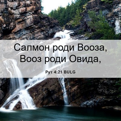 Picture 06 - Рут 4:21 BULG - Салмон роди Вооза, Вооз - Bible Verse Picture