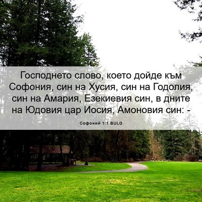 Picture 06 - Софоний 1:1 BULG - Господнето слово, което - Bible Verse Picture