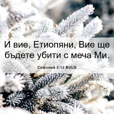 Picture 06 - Софоний 2:12 BULG - И вие, Етиопяни, Вие ще - Bible Verse Picture