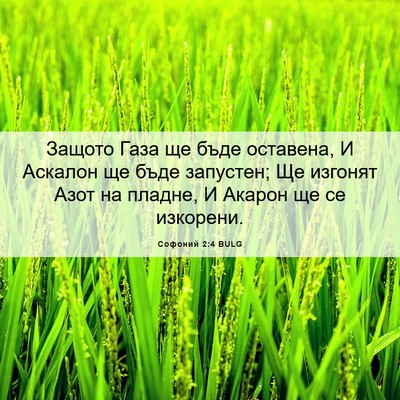 Picture 06 - Софоний 2:4 BULG - Защото Газа ще бъде - Bible Verse Picture