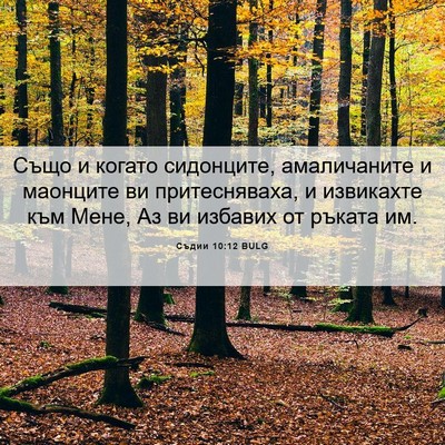 Picture 06 - Съдии 10:12 BULG - Също и когато сидонците, - Bible Verse Picture