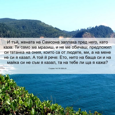 Picture 06 - Съдии 14:16 BULG - И тъй, жената на Самсона - Bible Verse Picture