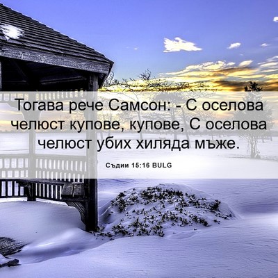 Picture 06 - Съдии 15:16 BULG - Тогава рече Самсон: - С - Bible Verse Picture