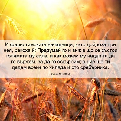Picture 06 - Съдии 16:5 BULG - И филистимските началници, - Bible Verse Picture
