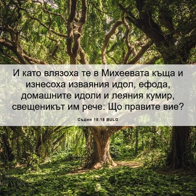Picture 06 - Съдии 18:18 BULG - И като влязоха те в - Bible Verse Picture