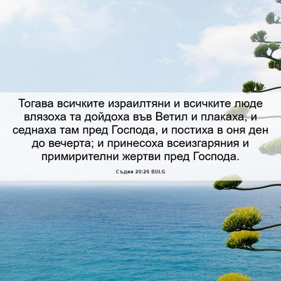 Picture 06 - Съдии 20:26 BULG - Тогава всичките - Bible Verse Picture