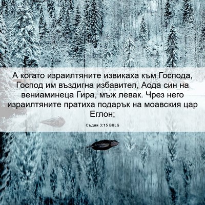 Picture 06 - Съдии 3:15 BULG - А когато израилтяните - Bible Verse Picture