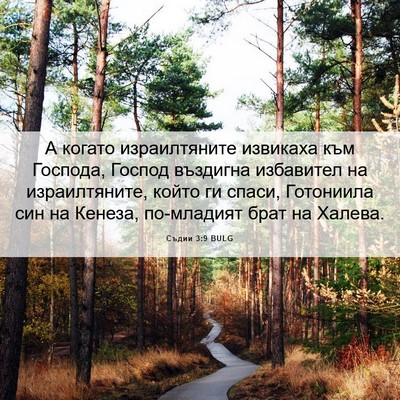 Picture 06 - Съдии 3:9 BULG - А когато израилтяните - Bible Verse Picture