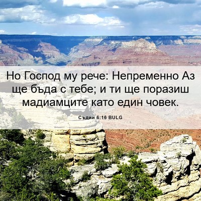 Picture 06 - Съдии 6:16 BULG - Но Господ му рече: - Bible Verse Picture