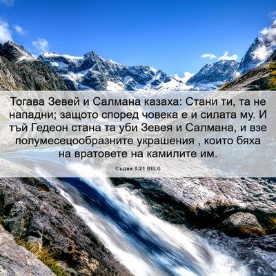 Picture 06 - Съдии 8:21 BULG - Тогава Зевей и Салмана - Bible Verse Picture