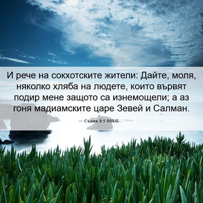 Picture 06 - Съдии 8:5 BULG - И рече на сокхотските - Bible Verse Picture