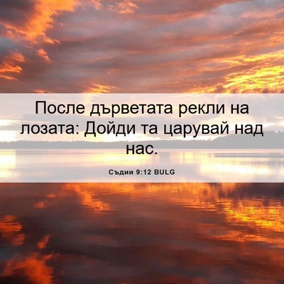 Picture 06 - Съдии 9:12 BULG - После дърветата рекли на - Bible Verse Picture