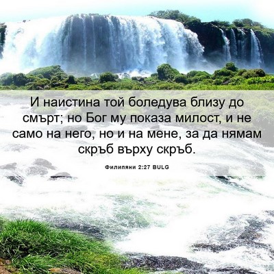 Picture 06 - Филипяни 2:27 BULG - И наистина той боледува - Bible Verse Picture