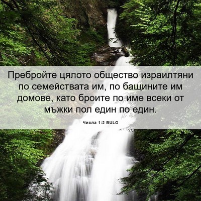 Picture 06 - Числа 1:2 BULG - Пребройте цялото общество - Bible Verse Picture