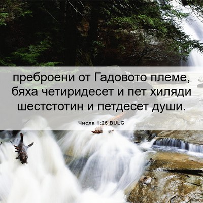 Picture 06 - Числа 1:25 BULG - преброени от Гадовото - Bible Verse Picture