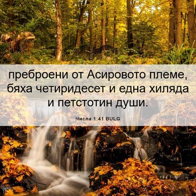 Picture 06 - Числа 1:41 BULG - преброени от Асировото - Bible Verse Picture