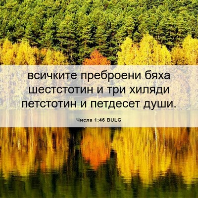 Picture 06 - Числа 1:46 BULG - всичките преброени бяха - Bible Verse Picture