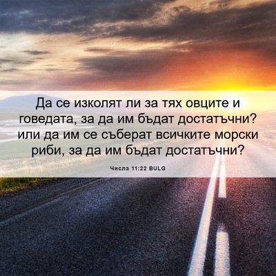 Picture 06 - Числа 11:22 BULG - Да се изколят ли за тях - Bible Verse Picture