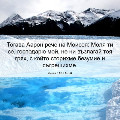 Picture 06 - Числа 12:11 BULG - Тогава Аарон рече на - Bible Verse Picture
