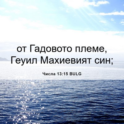Picture 06 - Числа 13:15 BULG - от Гадовото племе, Геуил - Bible Verse Picture