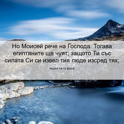 Picture 06 - Числа 14:13 BULG - Но Моисей рече на Господа: - Bible Verse Picture