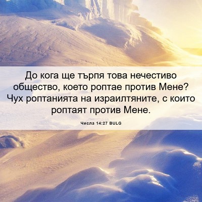 Picture 06 - Числа 14:27 BULG - До кога ще търпя това - Bible Verse Picture
