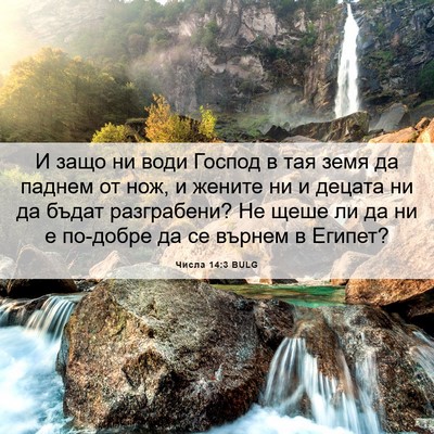 Picture 06 - Числа 14:3 BULG - И защо ни води Господ в тая - Bible Verse Picture