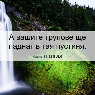 Picture 06 - Числа 14:32 BULG - А вашите трупове ще паднат - Bible Verse Picture